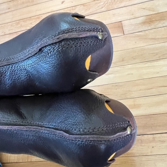 Flogg leather wooden bottoms heeded studded wooden booties - Picture 3 of 8